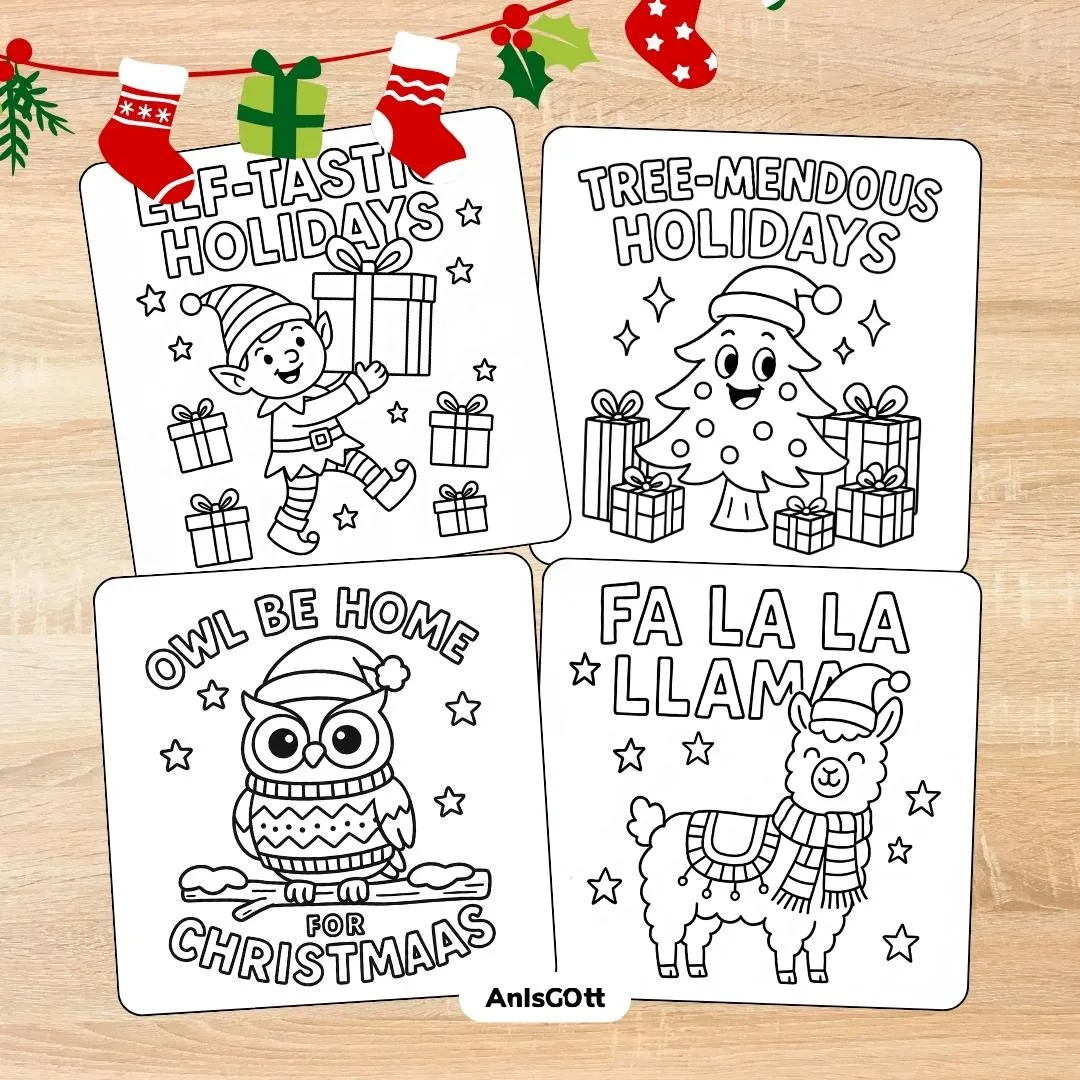 Kawaii Christmas Coloring Book: 100 Bold & Easy Festive Holiday Pages (Printable PDF)