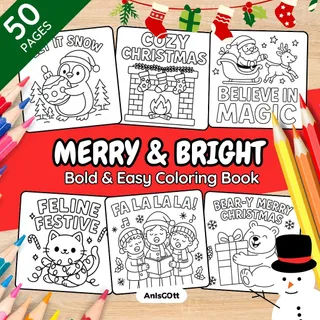 Bold & Easy Christmas: Festive Mindfulness for Creative Sanctuary Coloring Pages