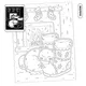 Christmas Monochrome Coloring Book, Cute Animals, One Color Printable for Kids & Adults (50 Designs)