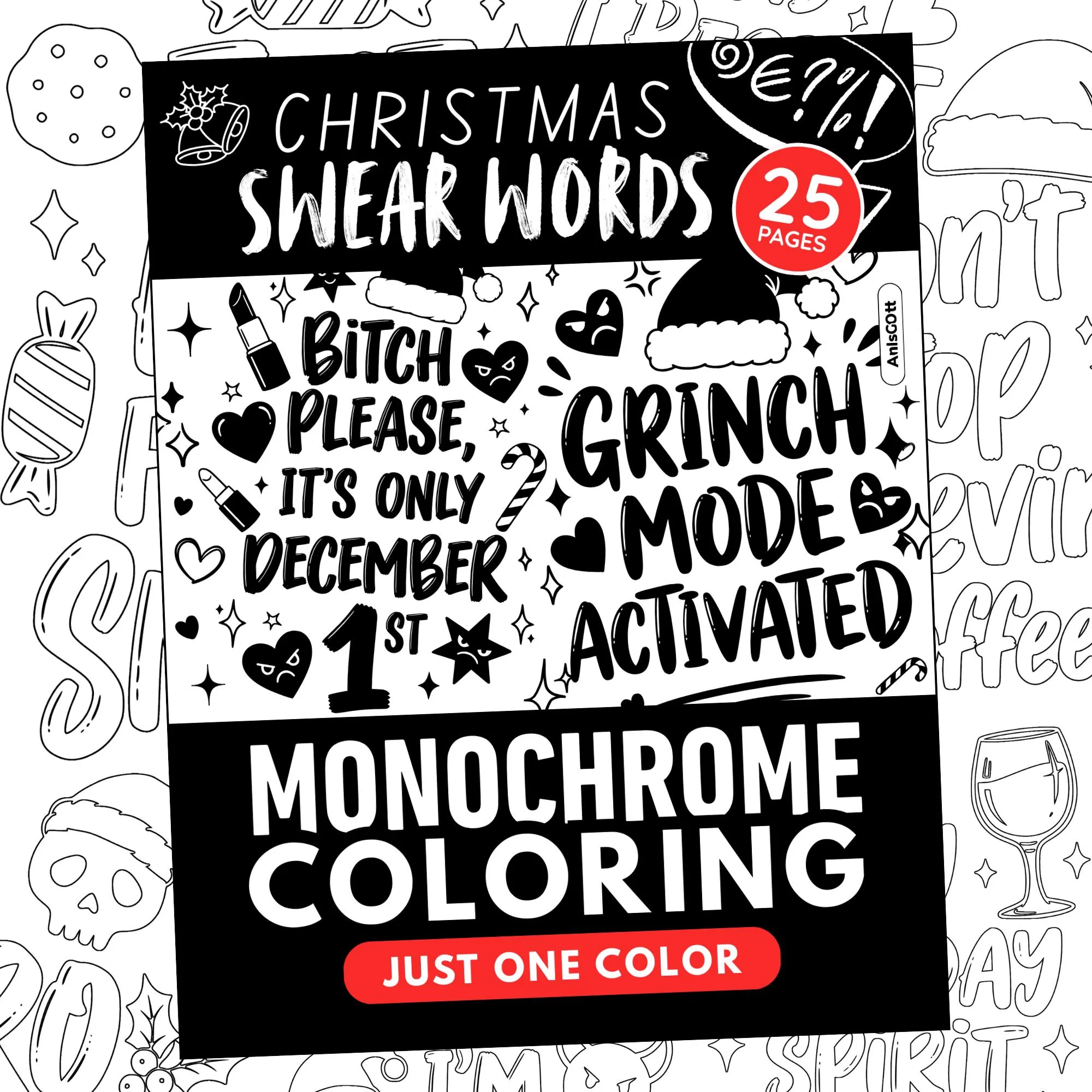 AnIsGOtt Monochrome Relaxing - Cover Preview - Monochrome Coloring