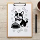 Corgi Bliss Monochrome Coloring Book, Cute Dogs, Bold Easy One Color Stress Relief Printable PDF PNG (20 Designs)