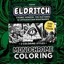 Eldritch Horror: Lovecraft Cosmic Horror One Color Monochrome Coloring Pages