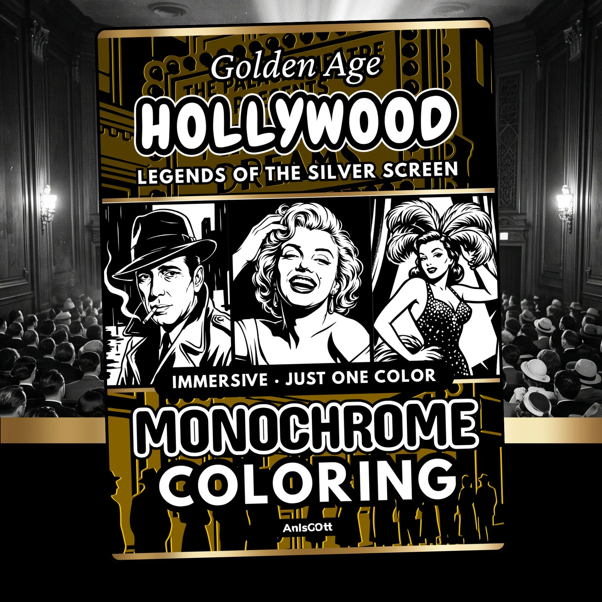 AnIsGOtt Golden Age Hollywood Monochrome - Cover Preview - Monochrome Coloring