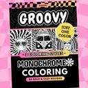 Groovy Retro: Trippy 70s & 90s Monochrome Coloring Pages
