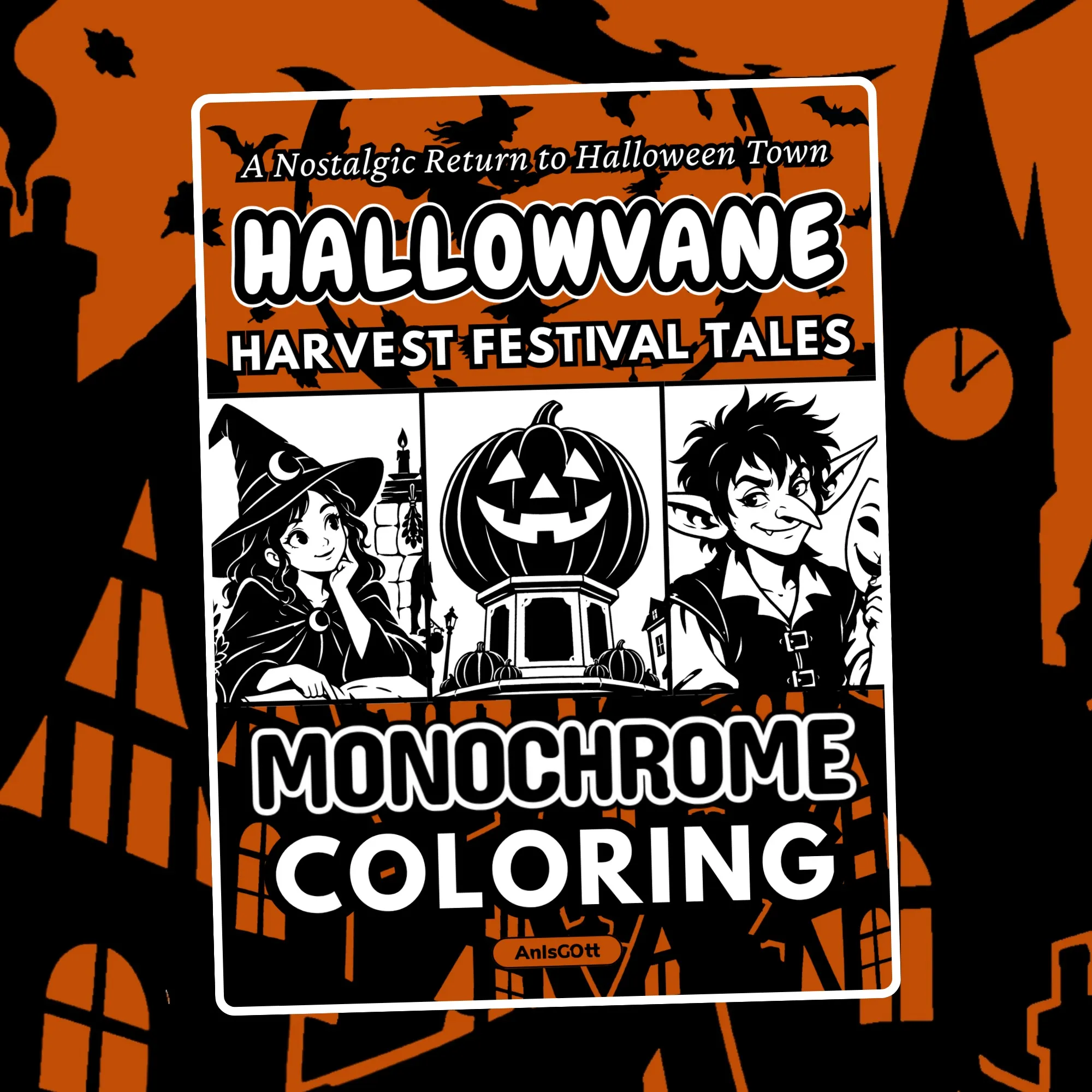 AnIsGOtt Hallowvane Monochrome - Cover Preview - Monochrome Coloring