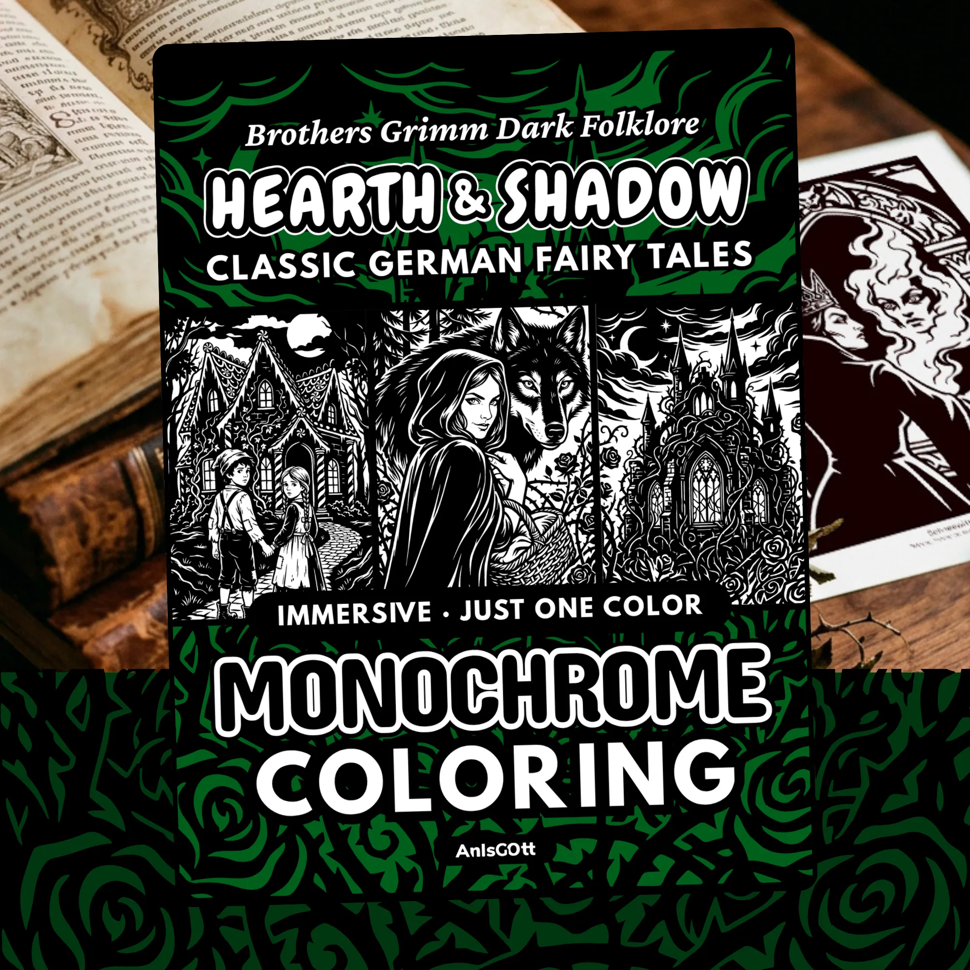 AnIsGOtt Hearth & Shadow Monochrome - Cover Preview - Monochrome Coloring