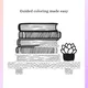Hygge Cafe Monochrome Coloring Book, Cozy Cats, Stress Relief Just One Color Printable PDF (50 Designs)