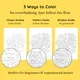 Monochrome Moods Coloring Book, Bold Swear Words, Motivation, One Color Adult Stress Relief Pages Printable PDF PNG (50 Designs)