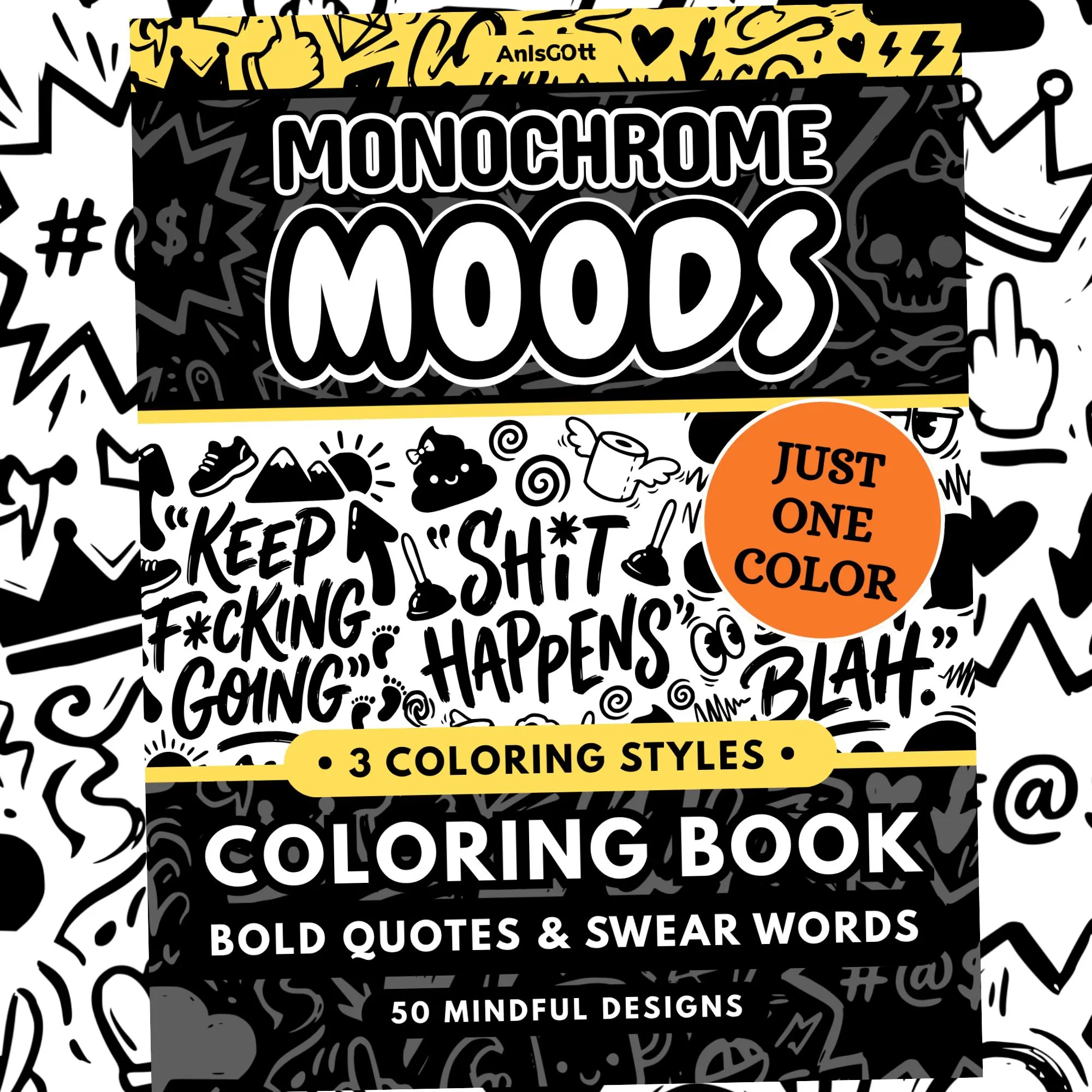 AnIsGOtt Monochrome Moods - Cover Preview - Monochrome Coloring