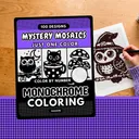 Mystery Mosaics Monochrome Coloring Book