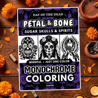Petal & Bone: Day of the Dead & Sugar Skulls Coloring Book