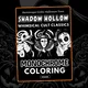 Shadow Hollow Monochrome Coloring Book, Tim Burton Inspired Gothic Halloween Town, Printable PDF PNG (60 Designs)