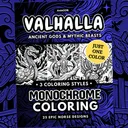 Valhalla Norse: Viking Mythology Monochrome Coloring Pages