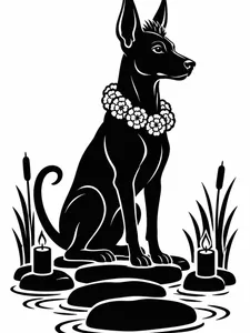Petal & Bone monochrome coloring page 6