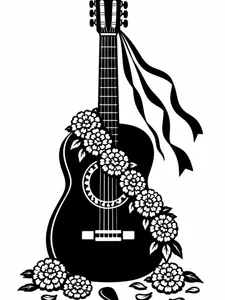 Petal & Bone monochrome coloring page 8