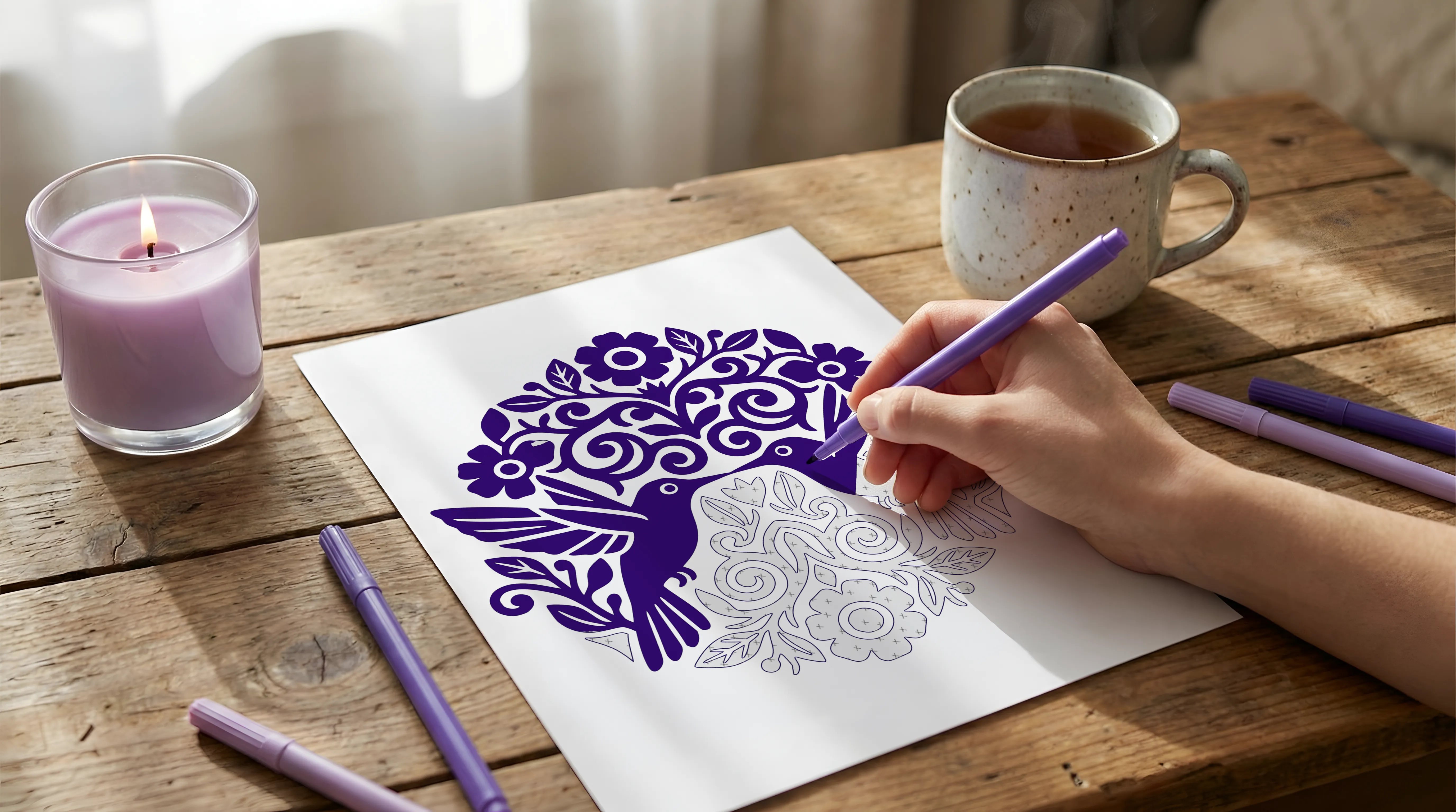 Atmospheric purple paper texture