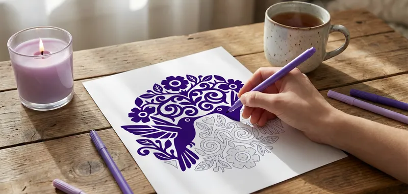 Atmospheric purple paper texture
