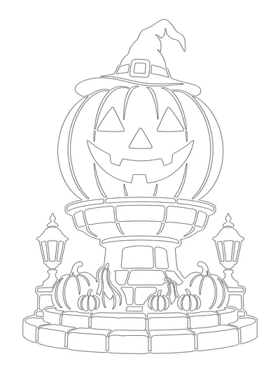 Classic Outline monochrome coloring style