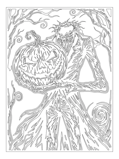 Classic Outline monochrome coloring style