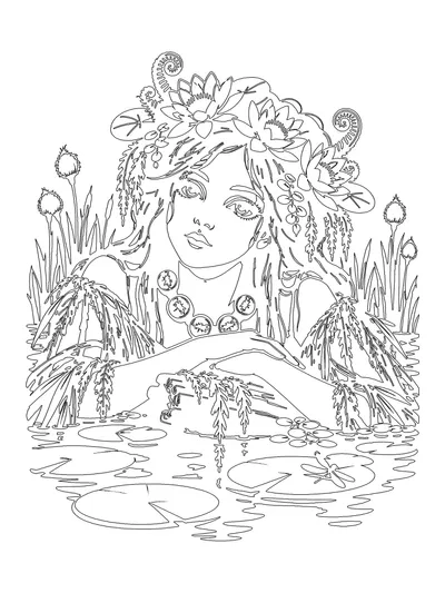Classic Outline monochrome coloring style