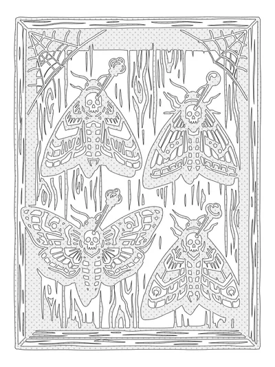 Pattern Guide monochrome coloring style