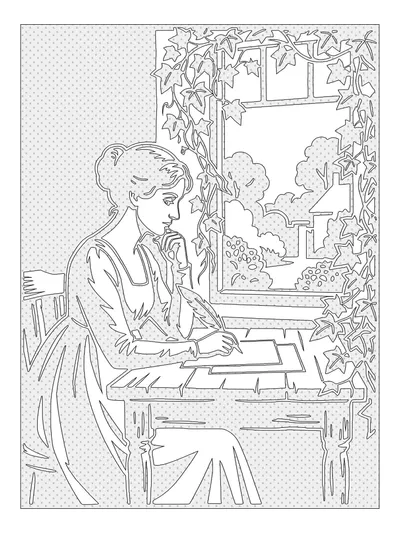 Pattern Guide monochrome coloring style