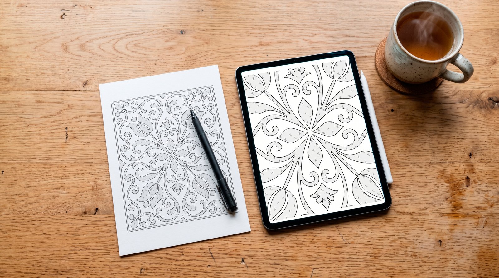 ADHD-friendly coloring setup: one page, one marker, no decision overhead