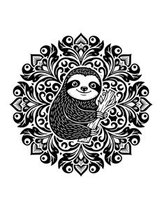 Animal Mandala Monochrome página 2