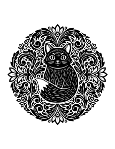 Animal Mandala Monochrome página 3