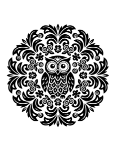 Animal Mandala Monochrome página 4