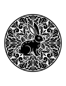 Animal Mandala Monochrome página 6