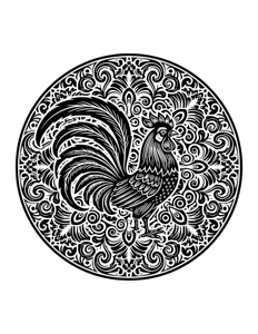 Animal Mandala Monochrome página 7