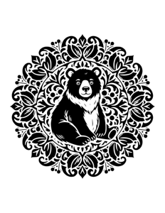 Animal Mandala Monochrome página 8