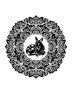 Animal Mandala Monochrome página 9