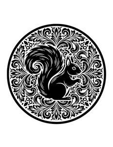 Animal Mandala Monochrome página 10