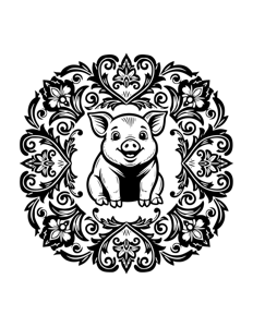 Animal Mandala Monochrome página 11