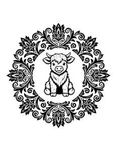 Animal Mandala Monochrome página 14