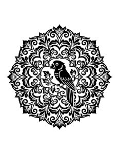 Animal Mandala Monochrome página 15
