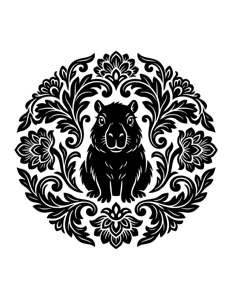 Animal Mandala Monochrome página 16