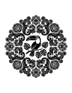 Animal Mandala Monochrome página 20