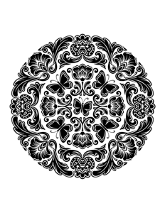 Animal Mandala Monochrome página 21