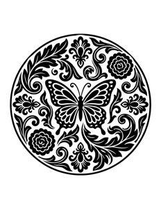 Animal Mandala Monochrome página 22