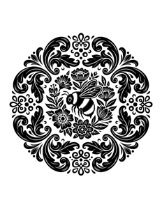 Animal Mandala Monochrome página 23