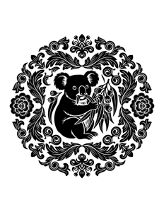 Animal Mandala Monochrome página 24