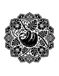 Animal Mandala Monochrome página 30