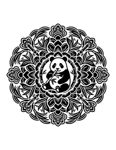 Animal Mandala Monochrome página 31
