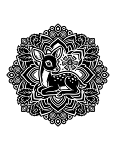 Animal Mandala Monochrome página 34