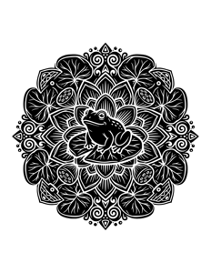 Animal Mandala Monochrome página 35