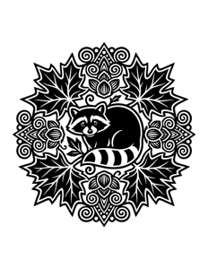 Animal Mandala Monochrome página 38