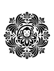Animal Mandala Monochrome página 39